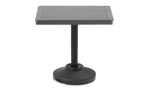 36" Square MGP Slat Top 80lb Weighted Pedestal Base Tables By Telescope Casual