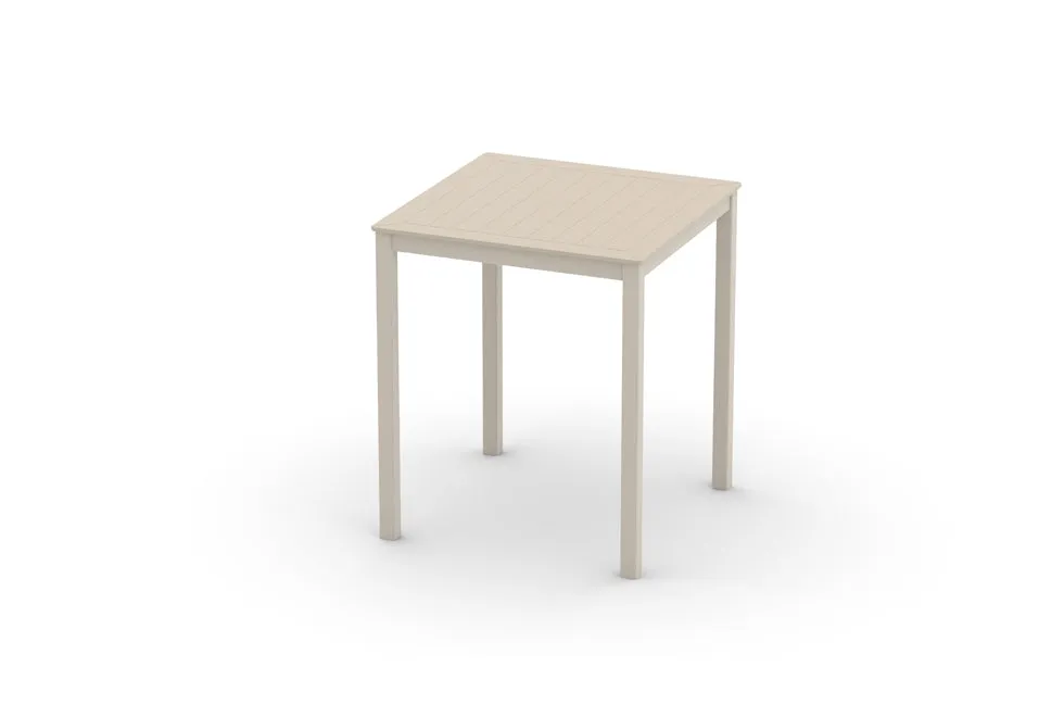 36" Square Parson Leg MGP Slat Top Table By Telescope Casual
