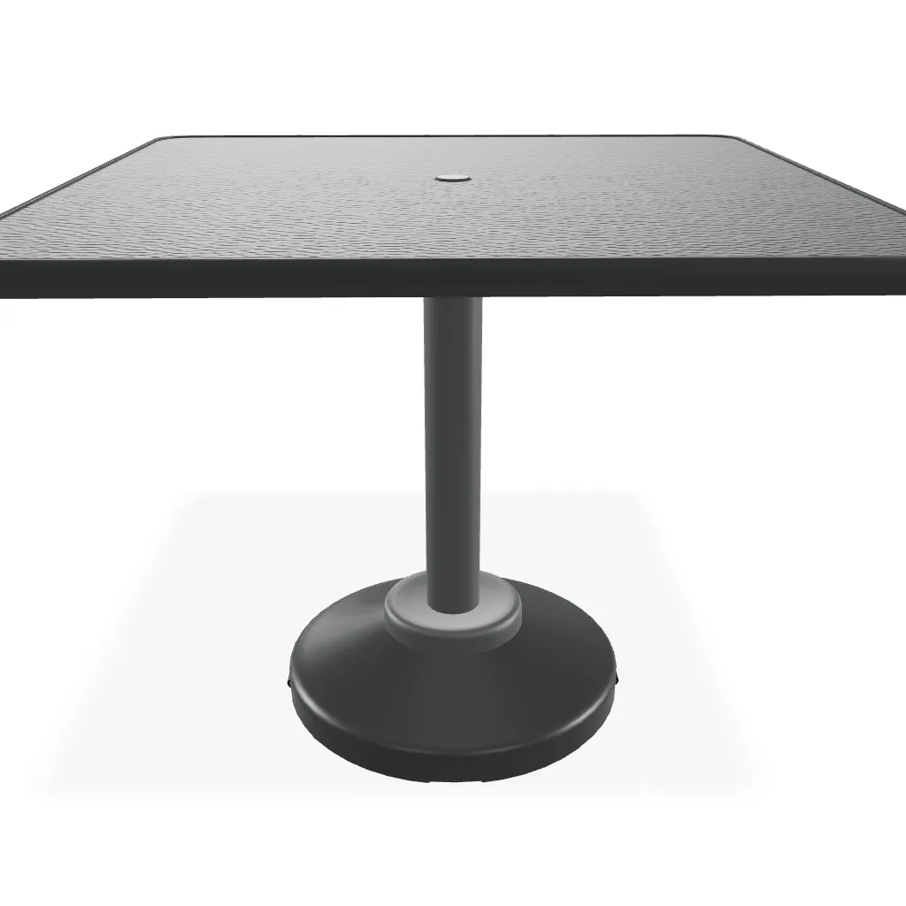 36" Square Value Hammered MGP Weighted Pedestal Base Tables By Telescope Casual