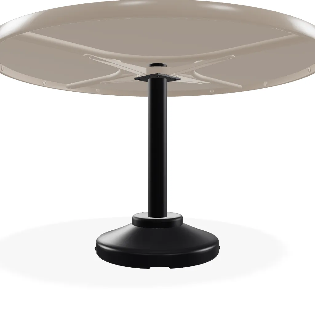 48" Round Value Hammered MGP Weighted Pedestal Base Tables By Telescope Casual