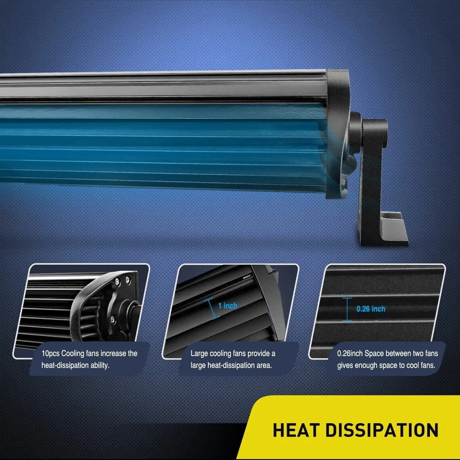 54 Inch 312W Double Row Curved Spot Flood LED Light Bar