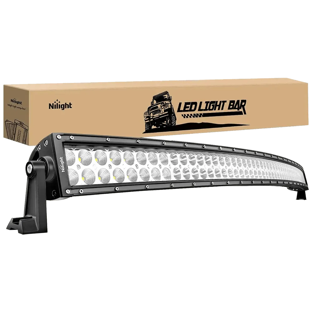 54 Inch 312W Double Row Curved Spot Flood LED Light Bar