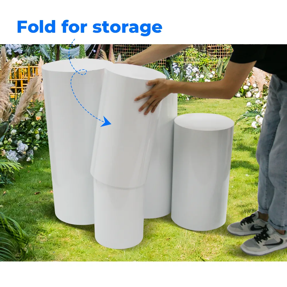 5PCS Round Plinth Cylinder Display Stand | Pedestal Wedding Party Shop Display | AU