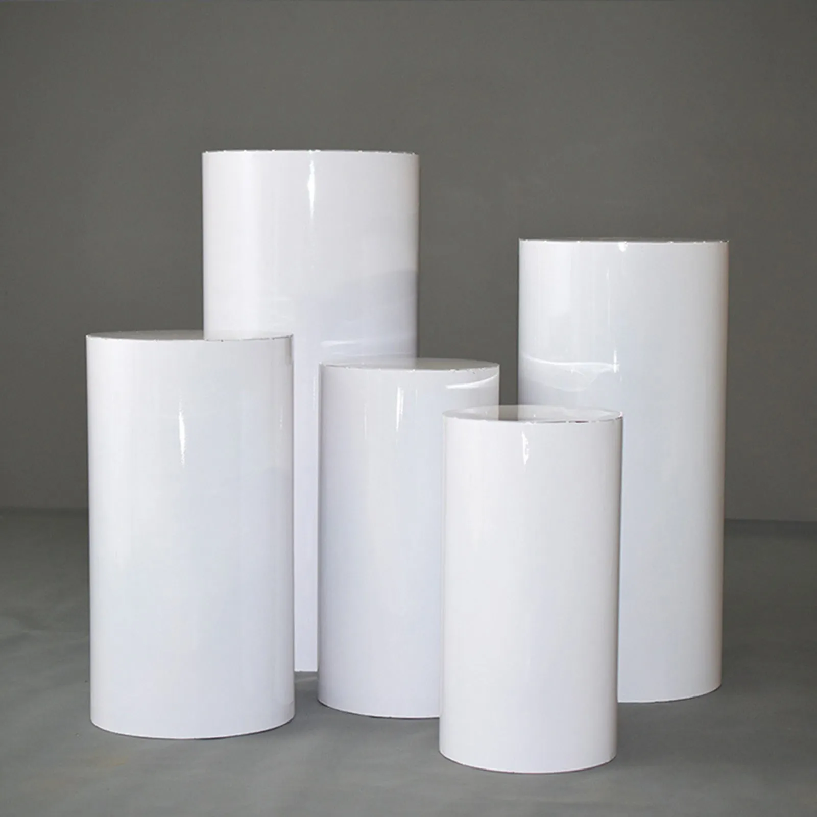 5PCS Round Plinth Cylinder Display Stand | Pedestal Wedding Party Shop Display | AU
