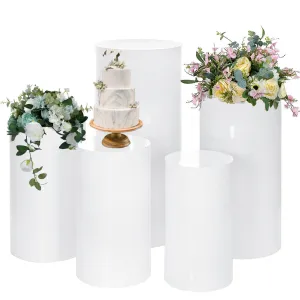 5PCS Round Plinth Cylinder Display Stand | Pedestal Wedding Party Shop Display | AU