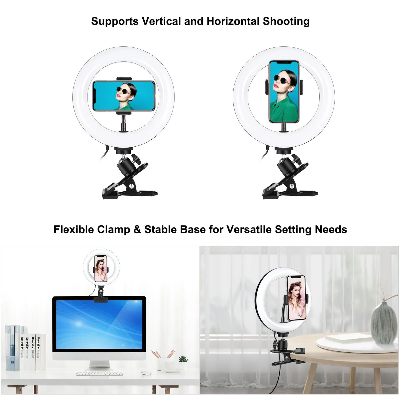 7.9 Ring Selfie Light with Dual Colour Led for Vlogging & Photography