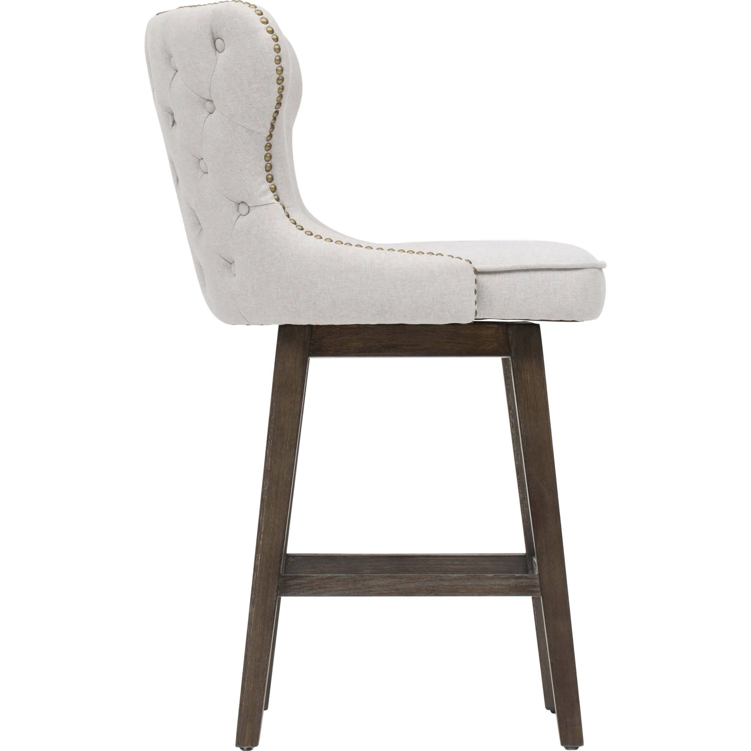 Ariana Swivel Counter Stool, Light Grey