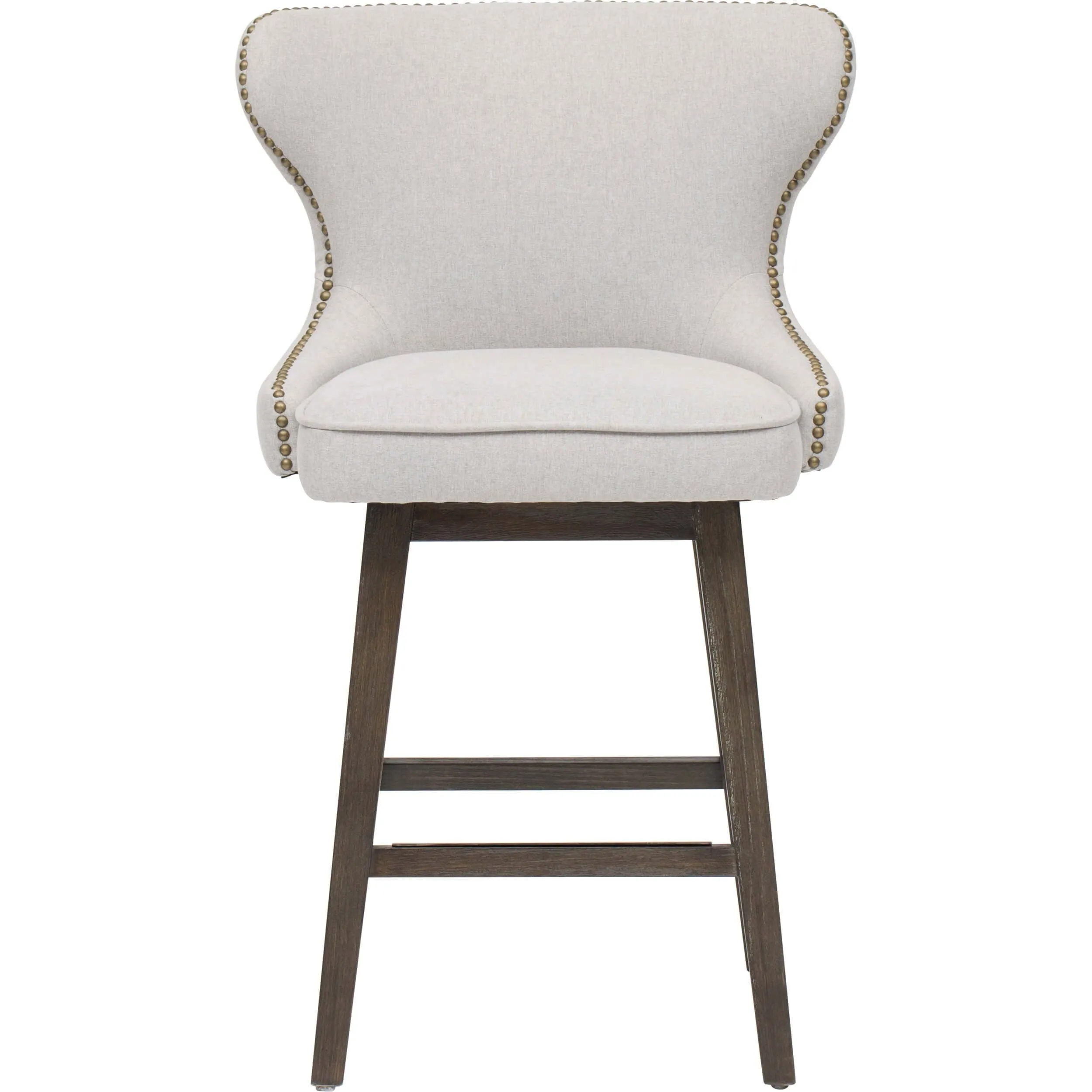 Ariana Swivel Counter Stool, Light Grey