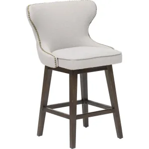 Ariana Swivel Counter Stool, Light Grey