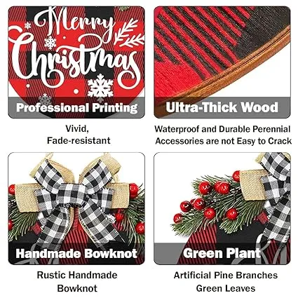 Babymoon Christmas Wooden Wreth | Decorative Ad-ons | Photography Prop | Wall Hanging