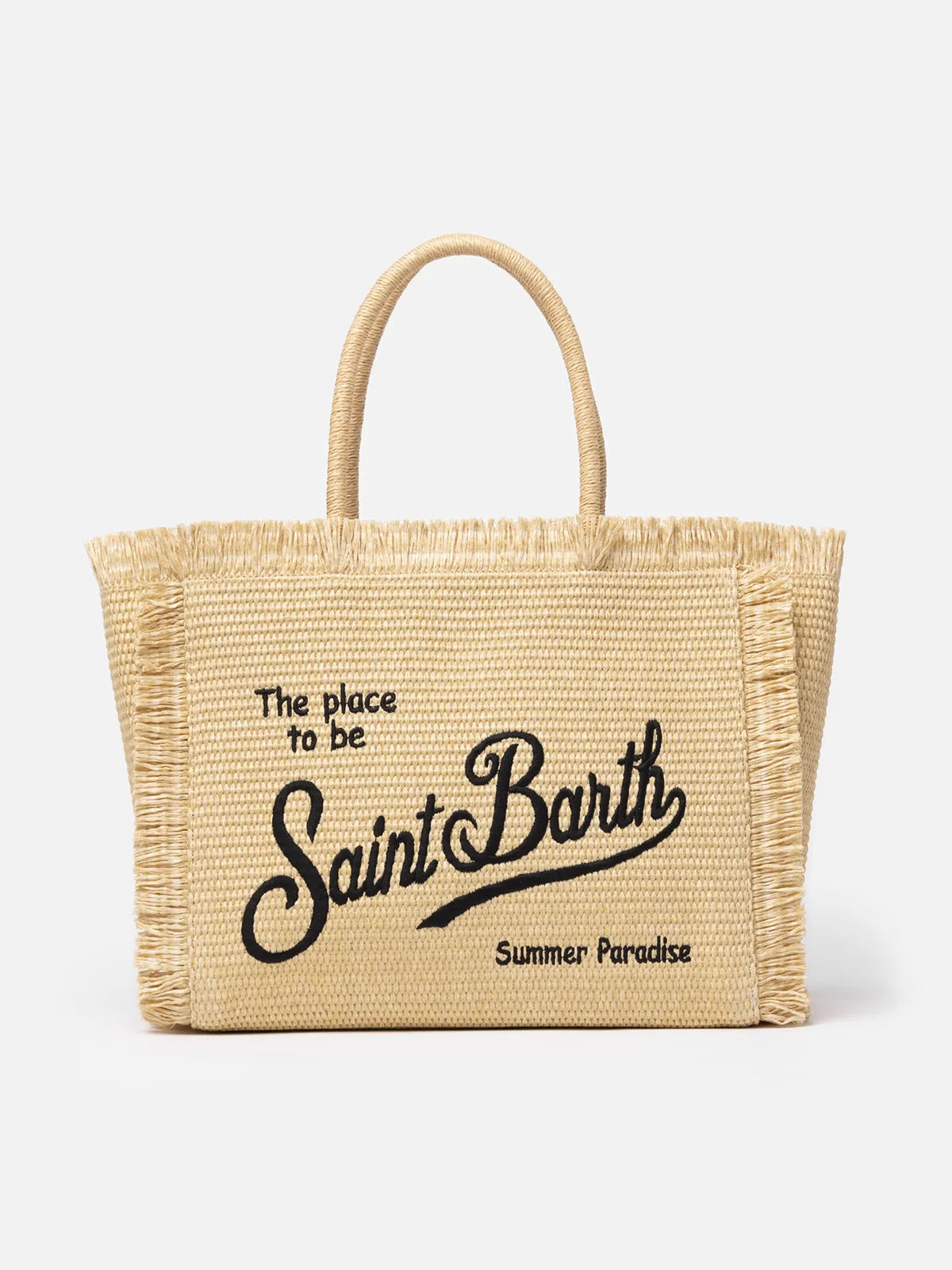 Borsa a spalla Vanity effetto paglia beige