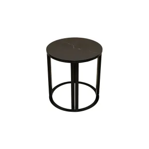 Bowie Marble Side Table - Black