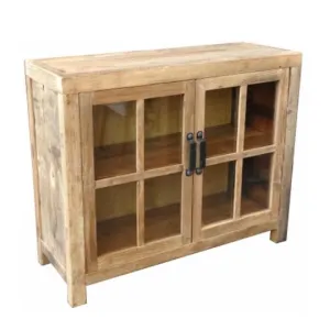 Cabinet Glass Recycled Elm 2 door