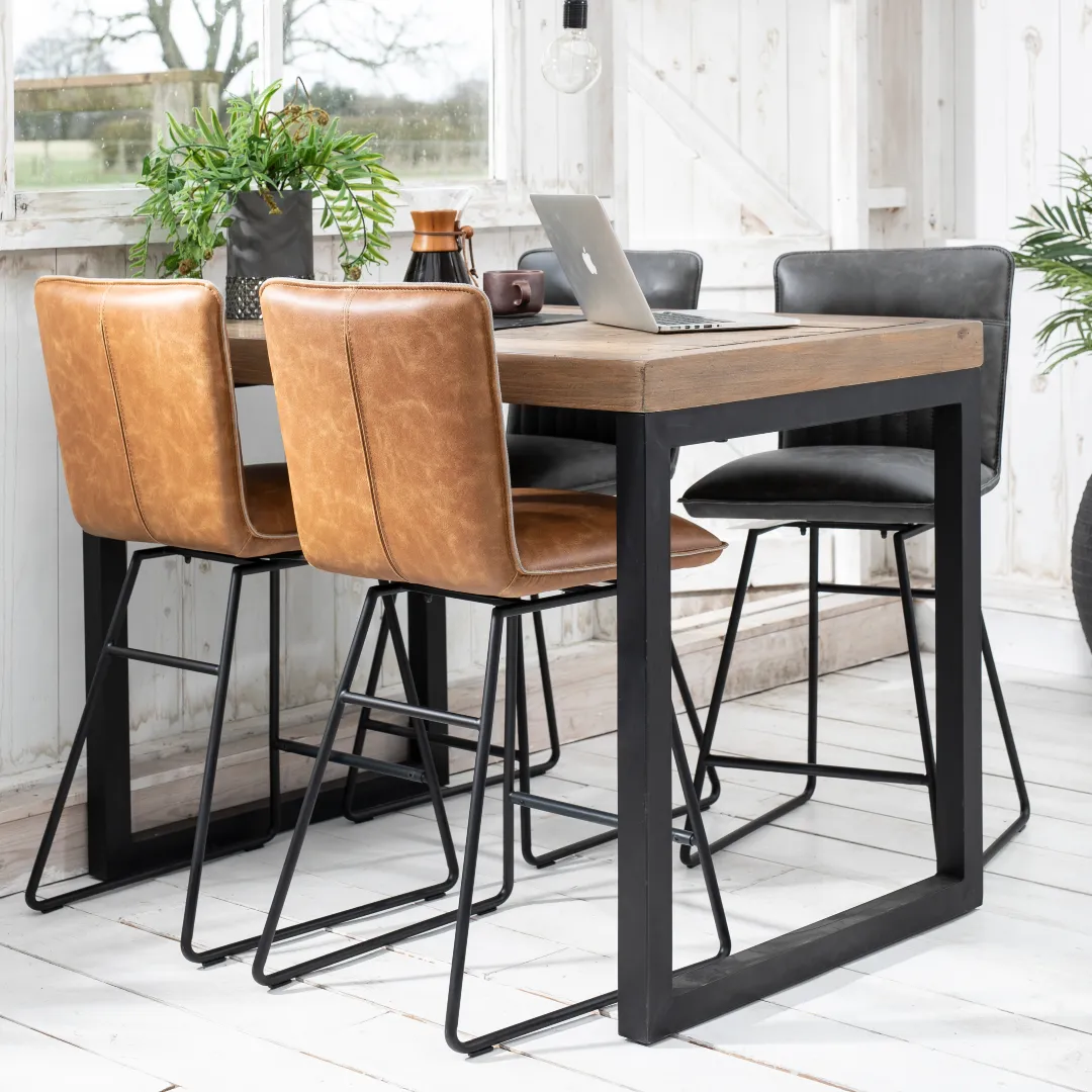 Cooper Tan PU Leather Counter Dining Bar Stool (Pair)