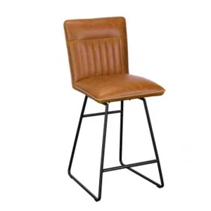 Cooper Tan PU Leather Counter Dining Bar Stool (Pair)