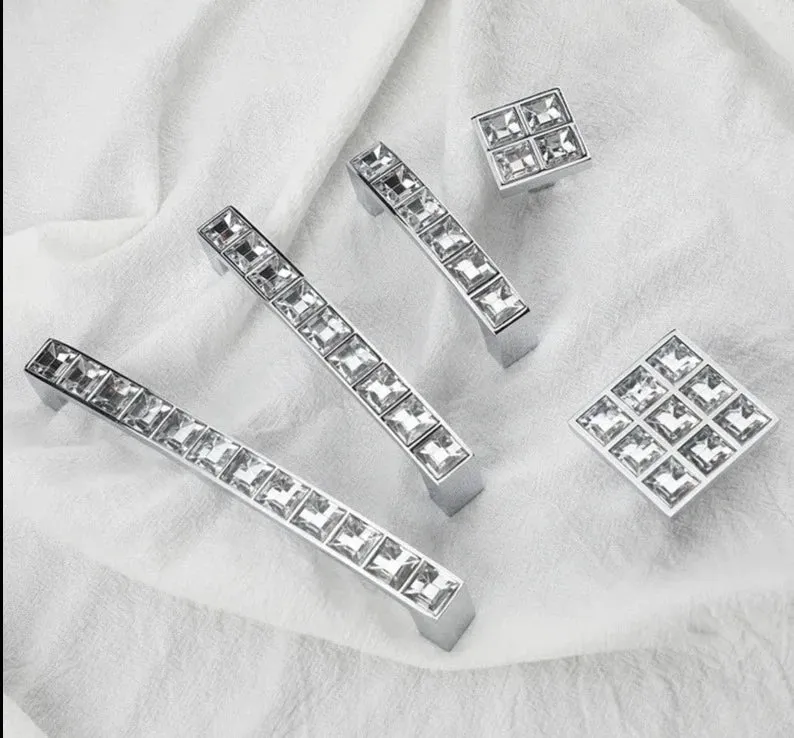 Crystal Cabinet Handles for Furniture