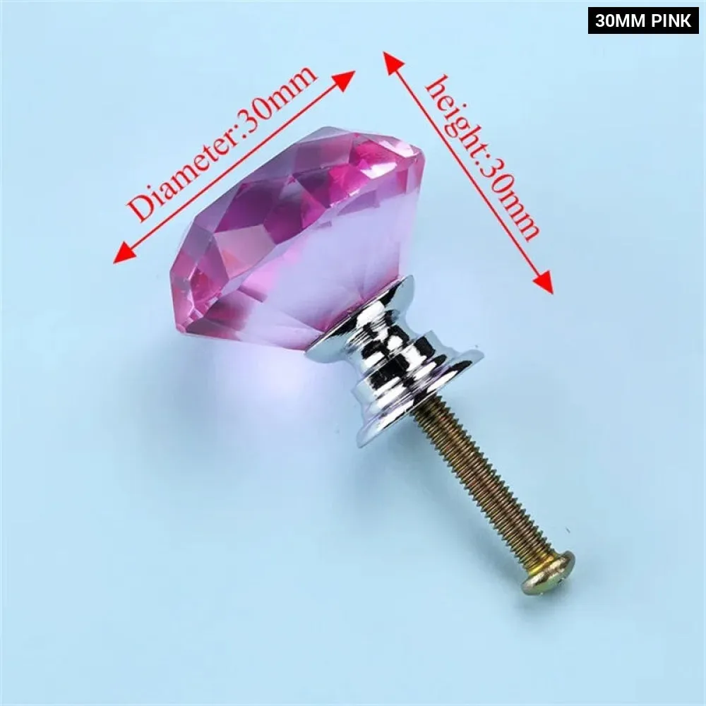Crystal Glass Diamond Knobs for Cabinets
