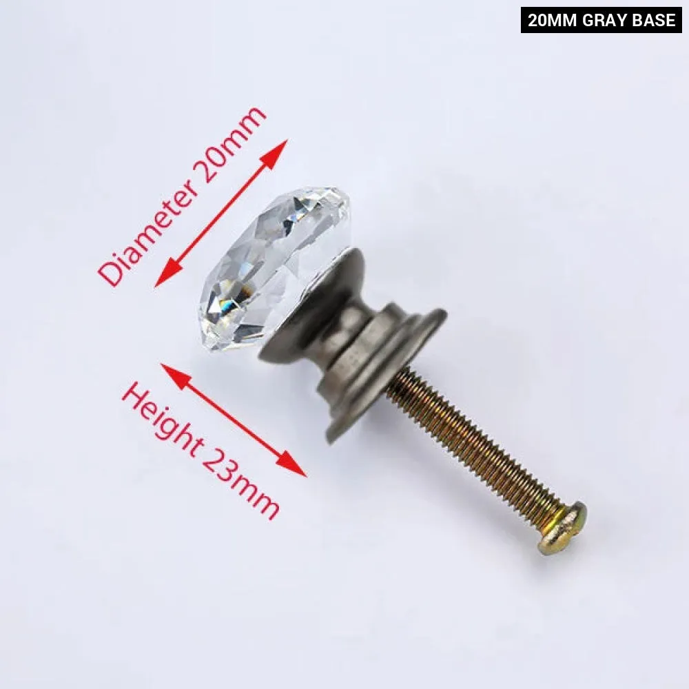Crystal Glass Diamond Knobs for Cabinets
