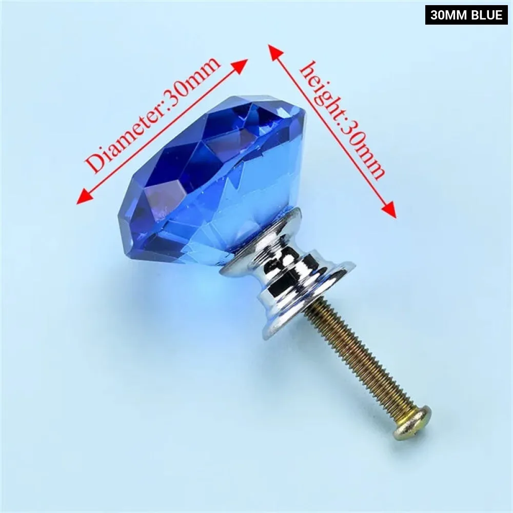 Crystal Glass Diamond Knobs for Cabinets