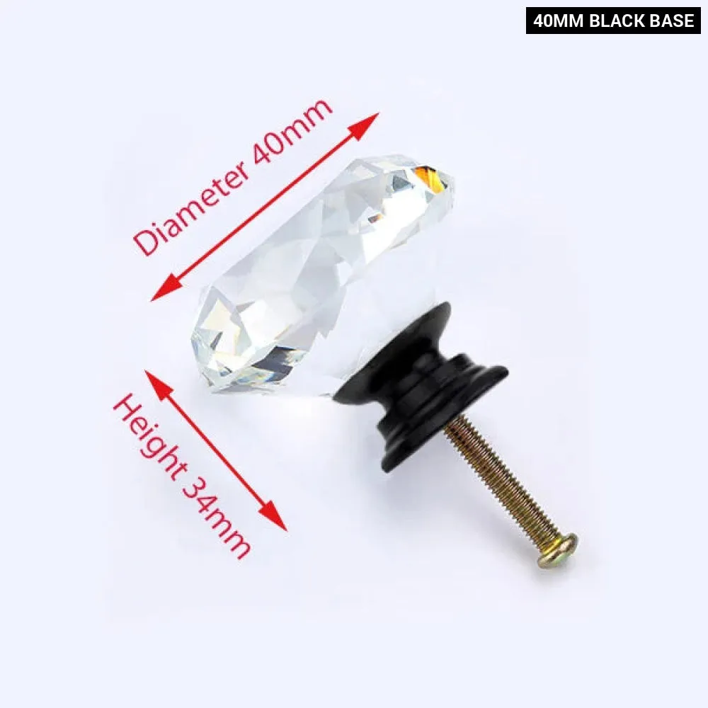 Crystal Glass Diamond Knobs for Cabinets