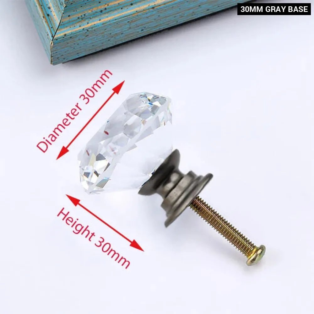 Crystal Glass Diamond Knobs for Cabinets