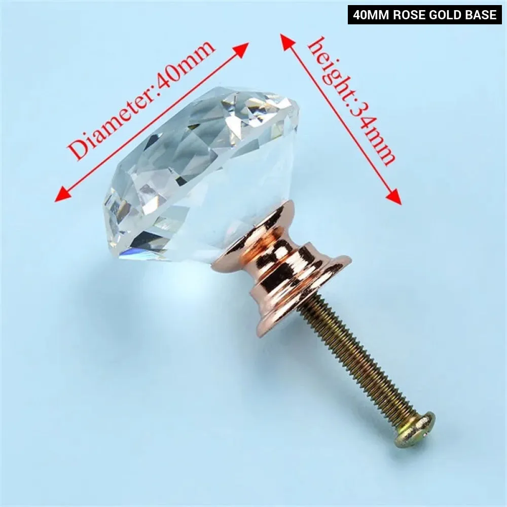 Crystal Glass Diamond Knobs for Cabinets