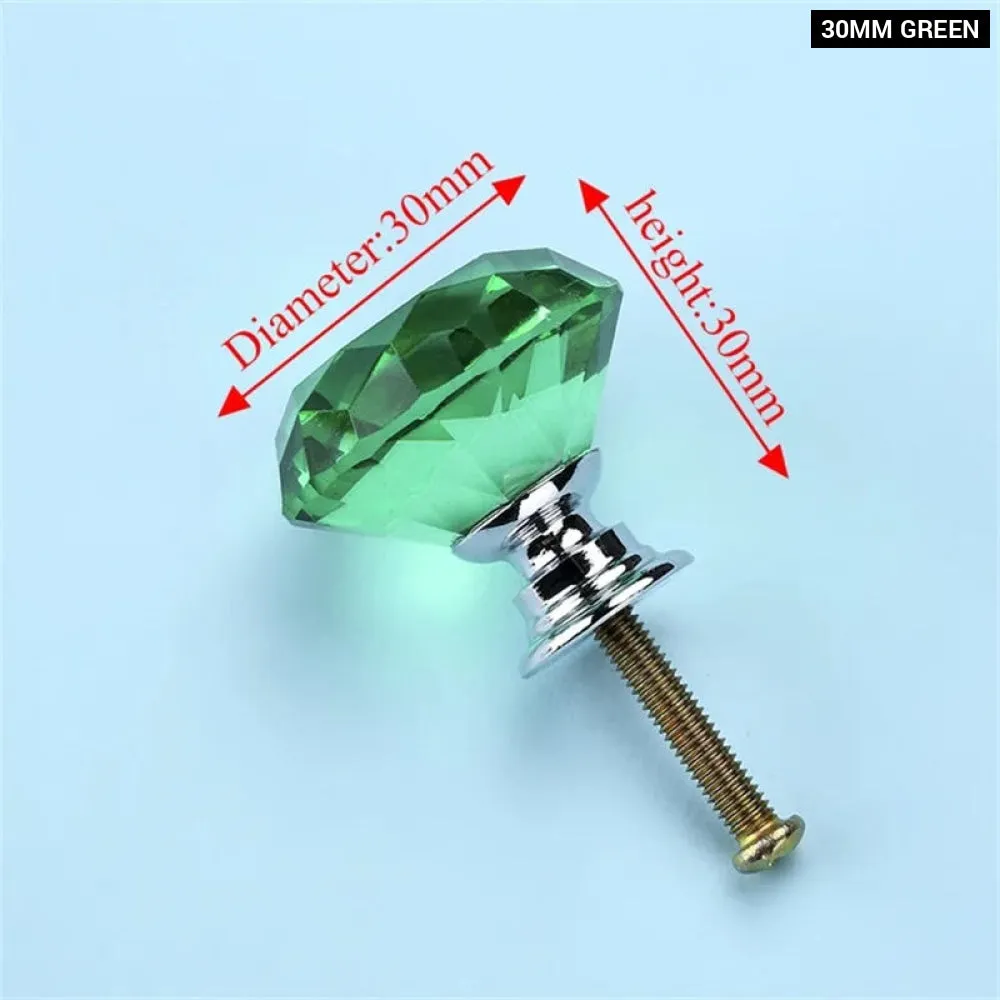 Crystal Glass Diamond Knobs for Cabinets
