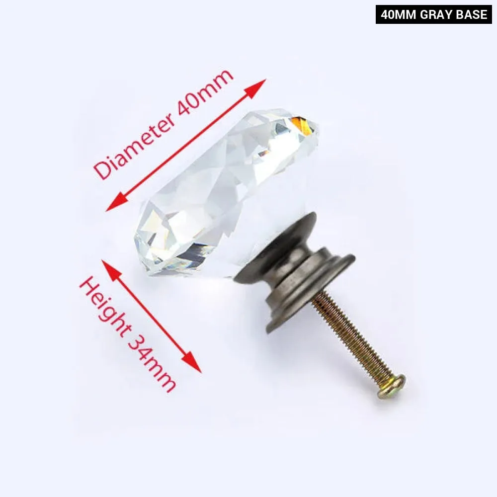 Crystal Glass Diamond Knobs for Cabinets