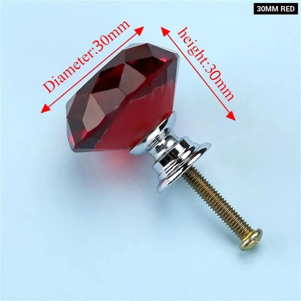 Crystal Glass Diamond Knobs for Cabinets