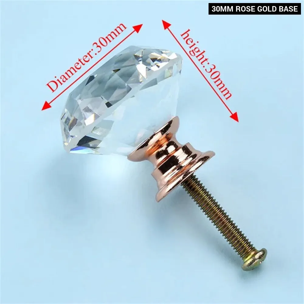 Crystal Glass Diamond Knobs for Cabinets