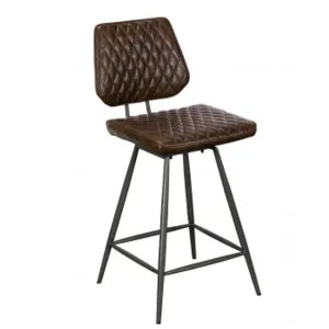 Dalton Dark Brown PU Leather Counter Dining Bar Stool
