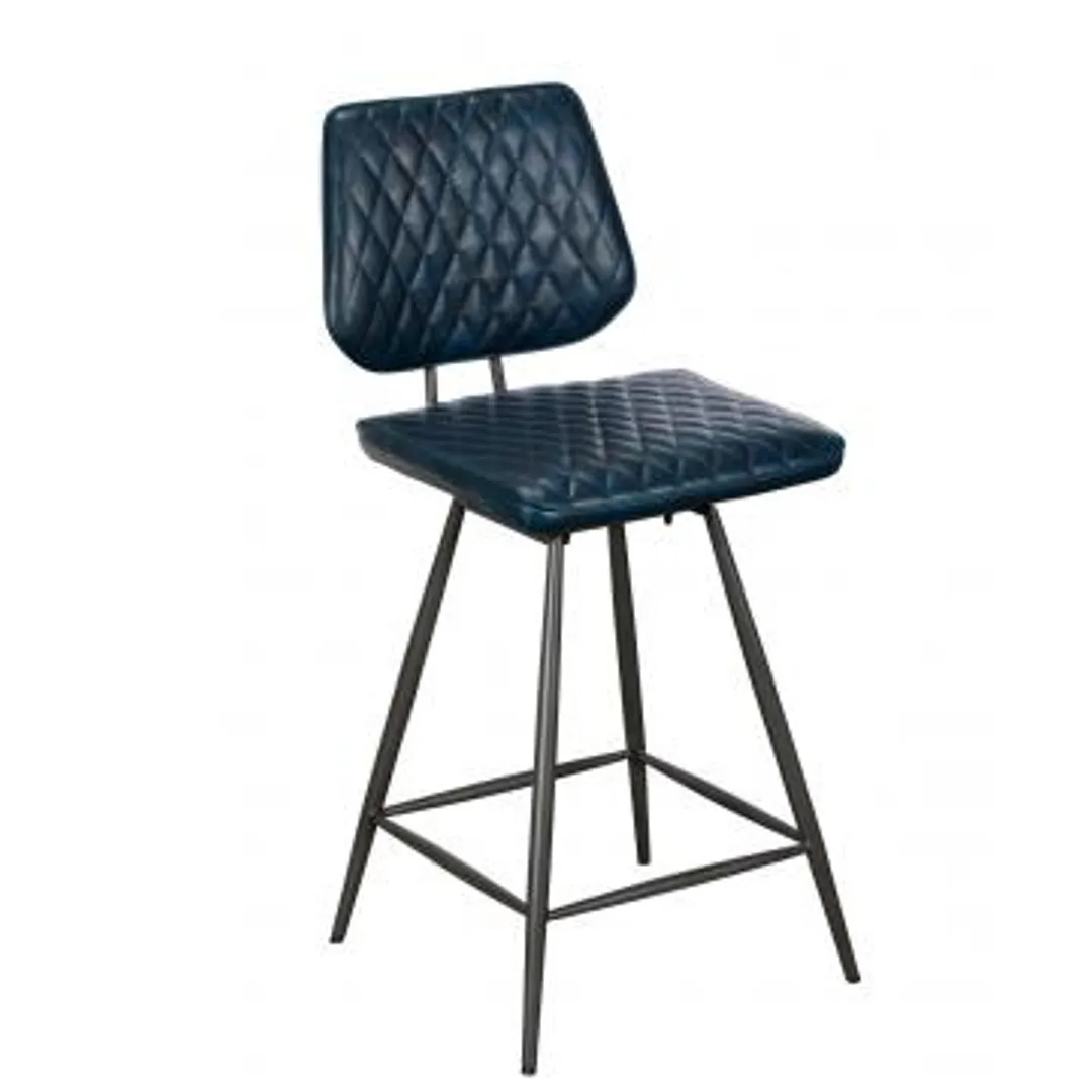 Dalton Navy PU Leather Counter Dining Bar Stool