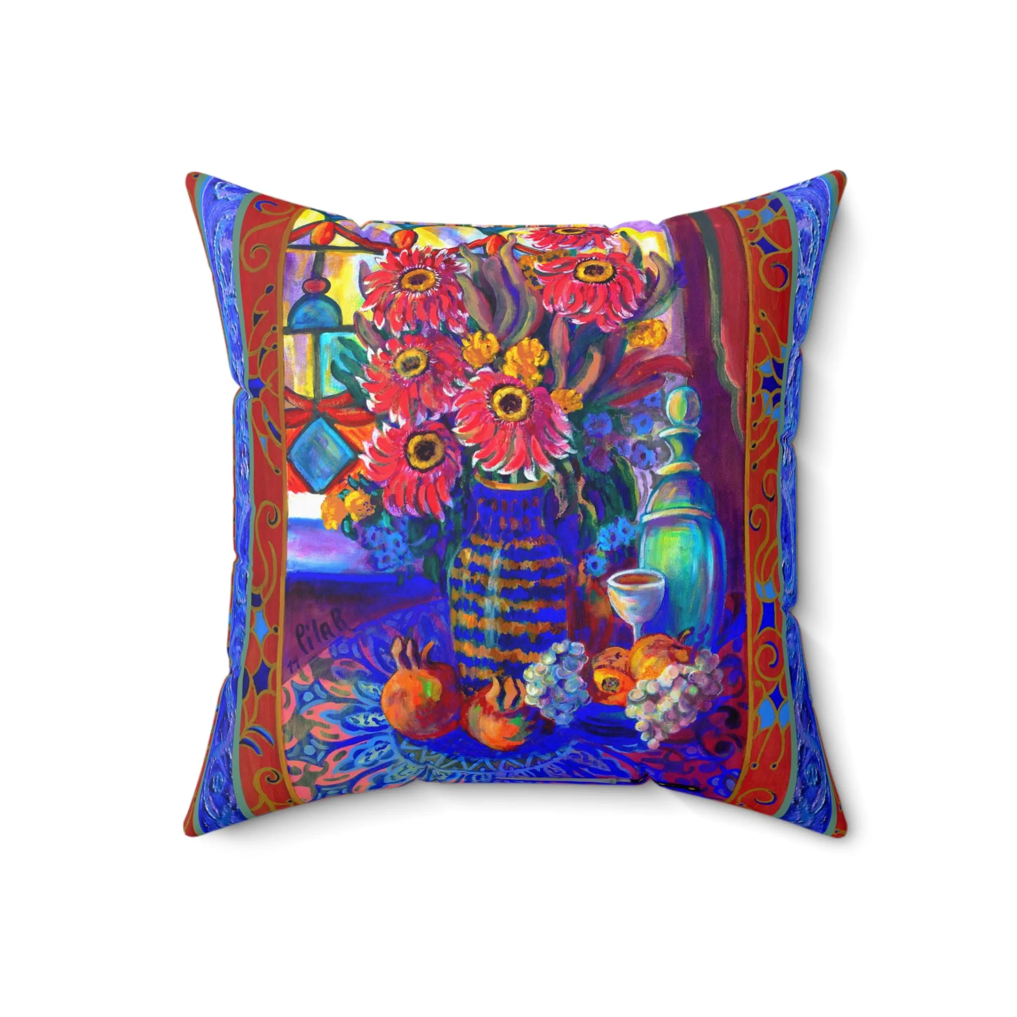 Decorative Pillow - Kitchen Zinneas
