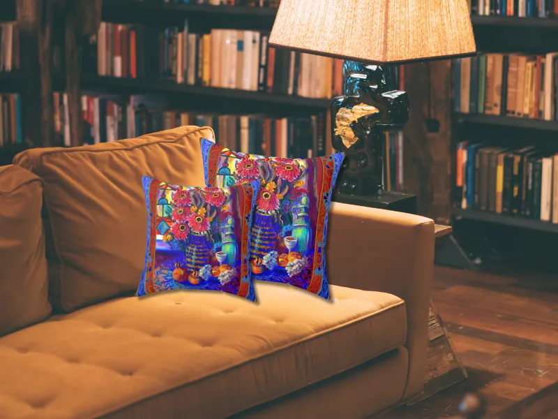 Decorative Pillow - Kitchen Zinneas