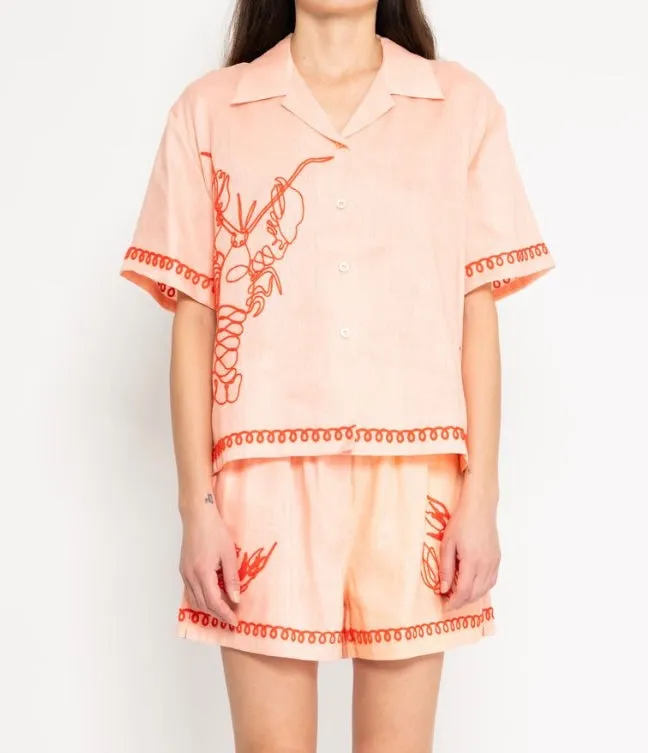 EM ON HOLIDAY~ Embroidered resort shirt