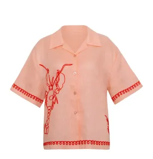 EM ON HOLIDAY~ Embroidered resort shirt