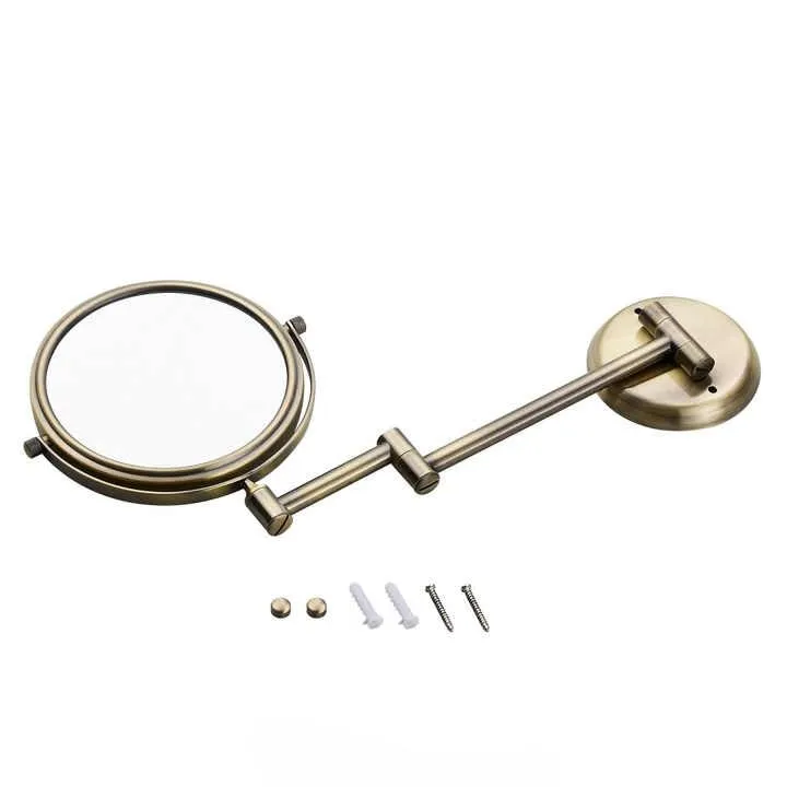 FC 8" Magnifying Mirror and 304 Grade Stainless Steel Body Two-Sided 360° Swivel Mirror/Makeup Mirror/Vanity Mirror Wall Mounted with 3X Magnification (Antique)