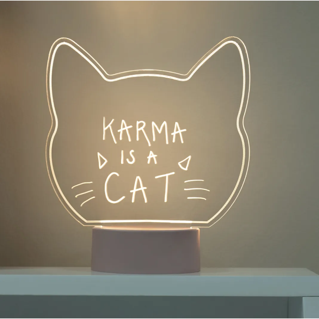 Fizz Creations Cat Write On Acrylic Light