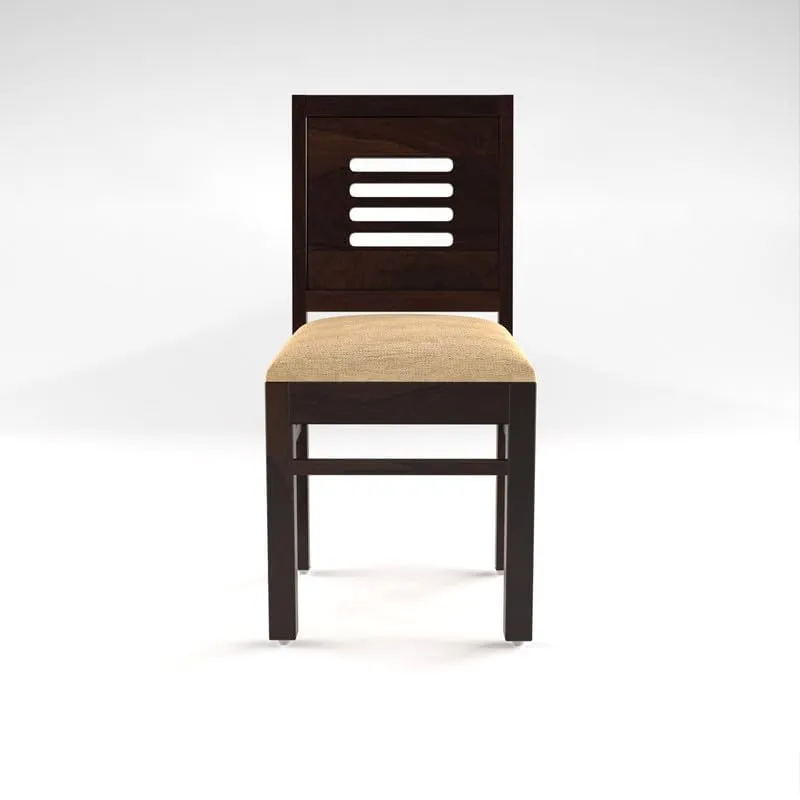FURNESHO Solid Sheesham Wood Dining Room Sets 4 Seater Dining Table with 4 Chairs for Dining Room, Living Room, Kitchen, Hotel, Restaurant, Cafeteria (Walnut Finish)