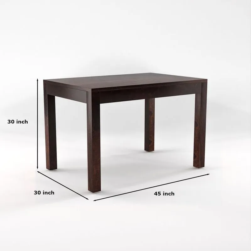 FURNESHO Solid Sheesham Wood Dining Room Sets 4 Seater Dining Table with 4 Chairs for Dining Room, Living Room, Kitchen, Hotel, Restaurant, Cafeteria (Walnut Finish)