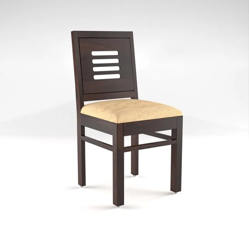 FURNESHO Solid Sheesham Wood Dining Room Sets 4 Seater Dining Table with 4 Chairs for Dining Room, Living Room, Kitchen, Hotel, Restaurant, Cafeteria (Walnut Finish)