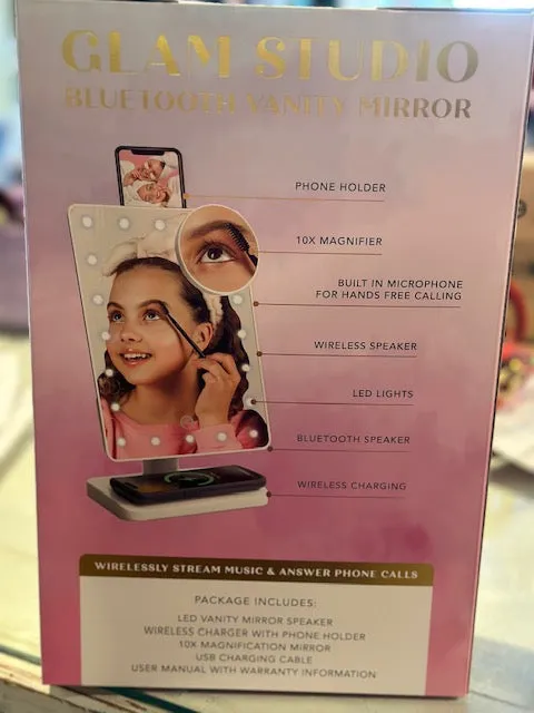 Glam Studio Vanity Mirror & Bluetooth Speaker