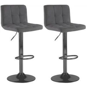 Grey Fabric Bar Stools