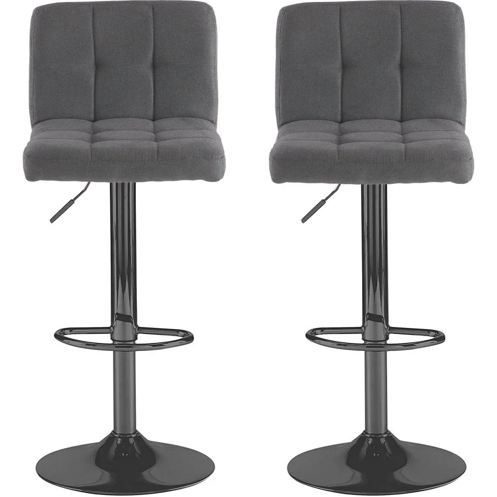 Grey Fabric Bar Stools