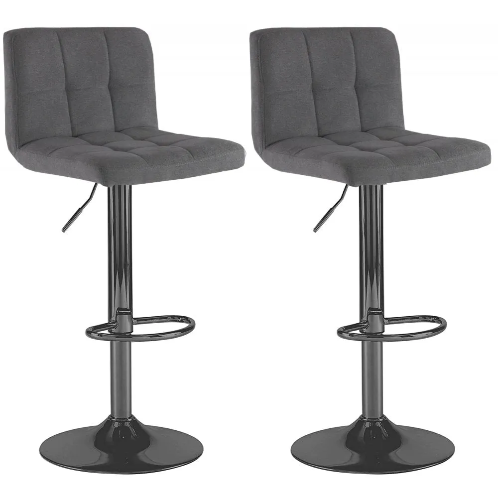 Grey Fabric Bar Stools