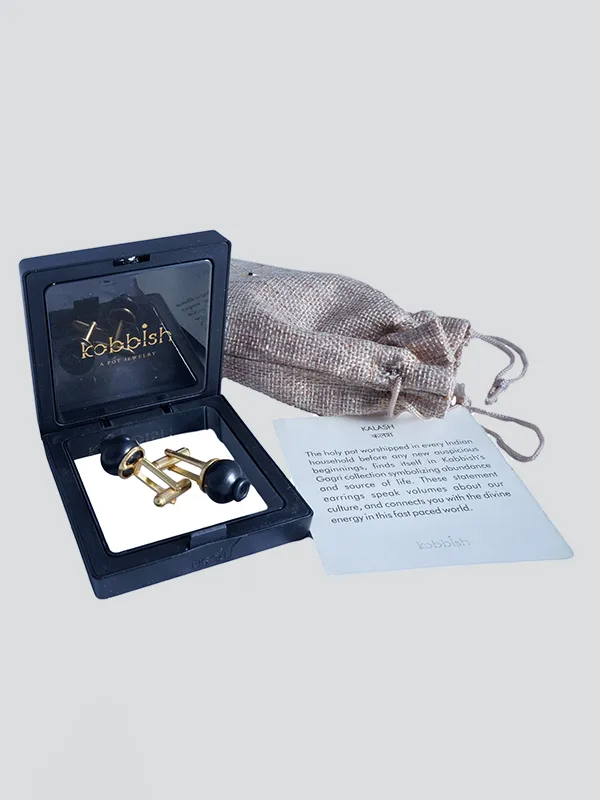 Kalash Cufflinks Black