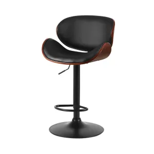 Kitchen Bar Stools Swivel Gas Lift Wooden Stool Metal Black Barstools