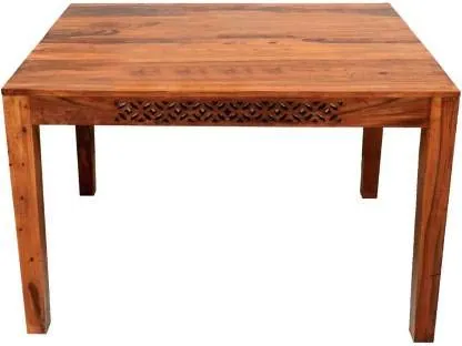 krishana art palace Sheesham Wood Dining Table 4 Seater with 4 Chairs for Living Room | Wooden Dining Table Set | Home Dining Room Sets Furniture | Honey Finish