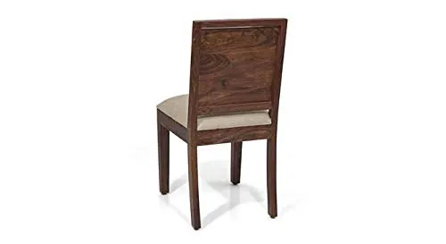 Krishna Wood Decor 4 Seater Wood Round Dining Table 4 Seater With Chairs|Round Table With 4 Chairs Set|Round Dining Table 4 Seater Wooden|4 Seater Dining Table Set|Dining Room Furniture|Teek Finish