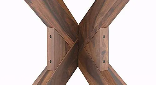 Krishna Wood Decor 4 Seater Wood Round Dining Table 4 Seater With Chairs|Round Table With 4 Chairs Set|Round Dining Table 4 Seater Wooden|4 Seater Dining Table Set|Dining Room Furniture|Teek Finish
